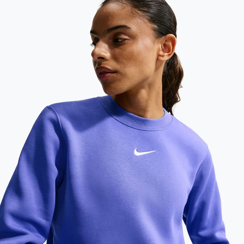 Women's sweatshirt Nike Sportswear Phoenix Fleece Crewneck light medium blue/sail 5