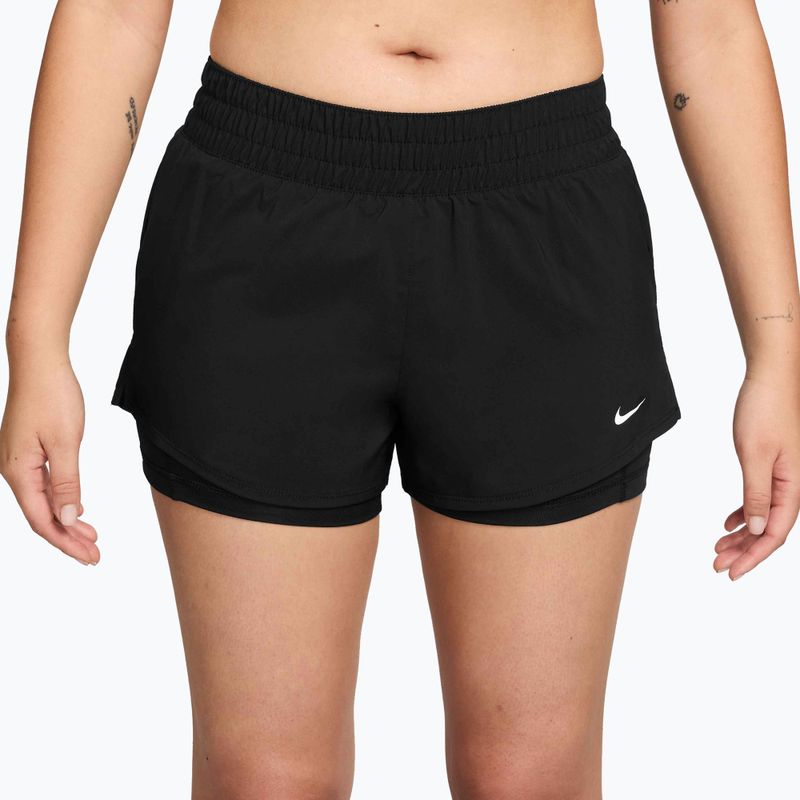 Women's running shorts Nike One Dri-FIT 2IN1 black/white