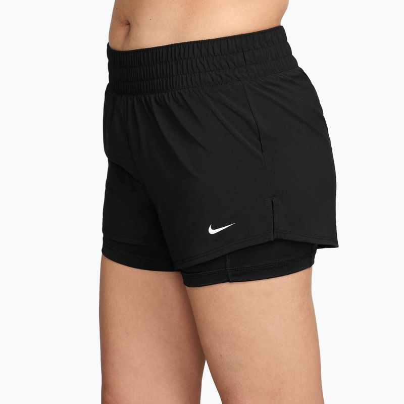 Women's running shorts Nike One Dri-FIT 2IN1 black/white 3