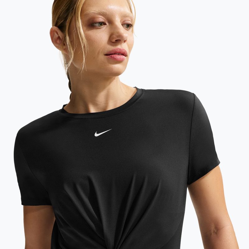 Women's T-shirt Nike One Classic Twist Dri-Fit black/white 5