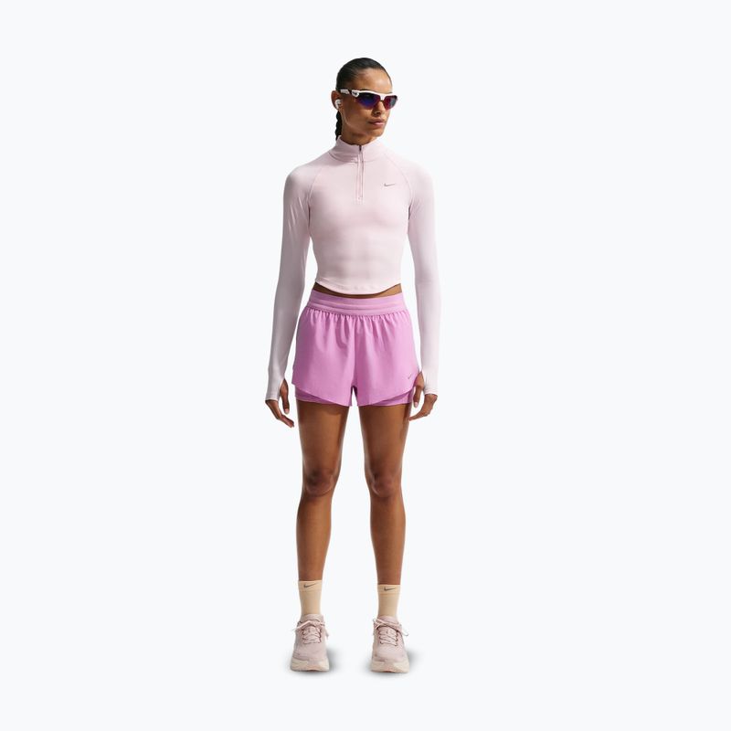 Women's running shorts Nike Swift Mid-Rise 2in1 light magenta/light magenta 2