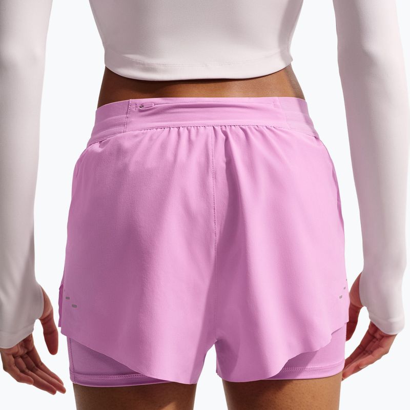 Women's running shorts Nike Swift Mid-Rise 2in1 light magenta/light magenta 4