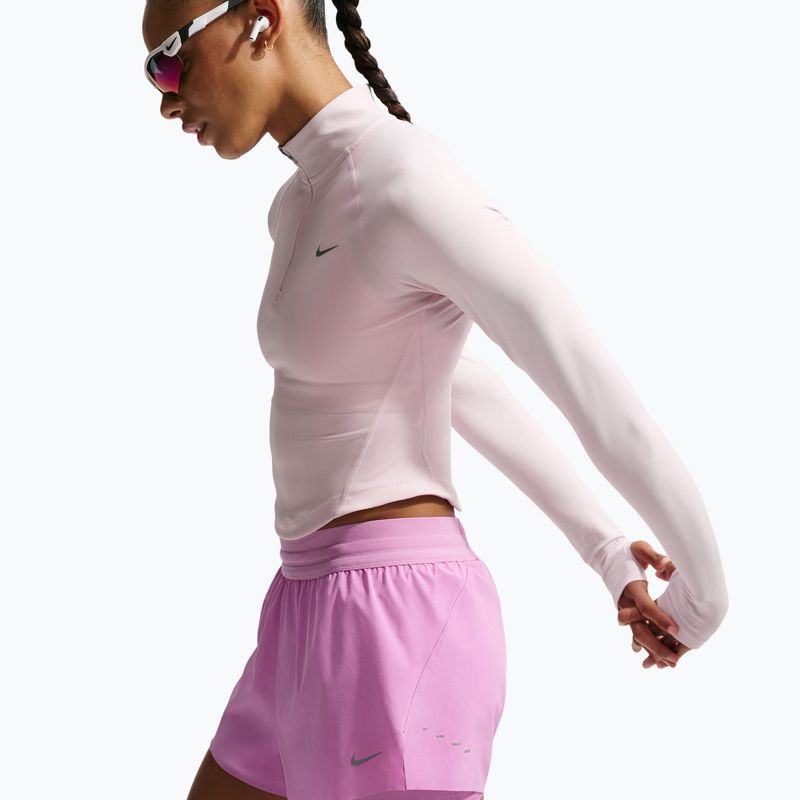 Women's running shorts Nike Swift Mid-Rise 2in1 light magenta/light magenta 5