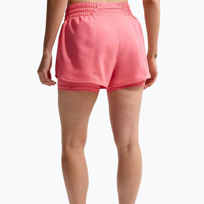 Women's running shorts Nike One Dri-FIT 2IN1 sea coral/white 5