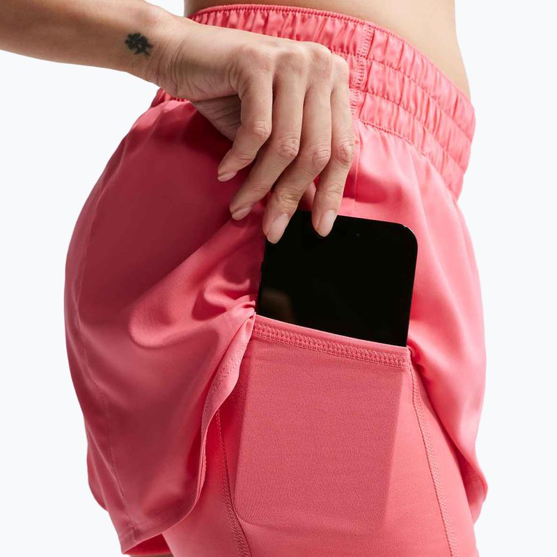 Women's running shorts Nike One Dri-FIT 2IN1 sea coral/white 7