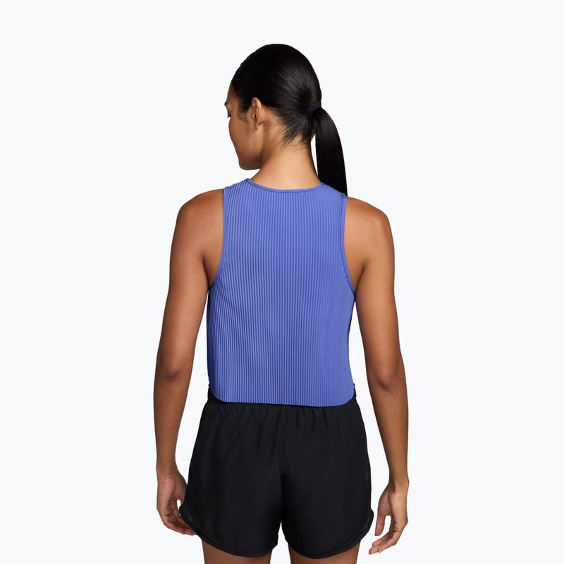 Women's running top Nike AeroSwift Dri-Fit ADV Cropped Tank Top off sapphiree/black 2
