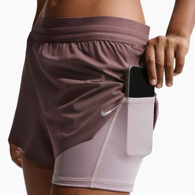 Women's running shorts Nike Swift Mid-Rise 2in1 tattoo/light violet ore 7
