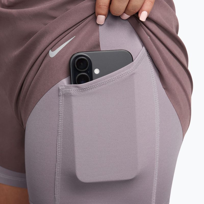 Women's running shorts Nike Swift Mid-Rise 2in1 tattoo/light violet ore 8