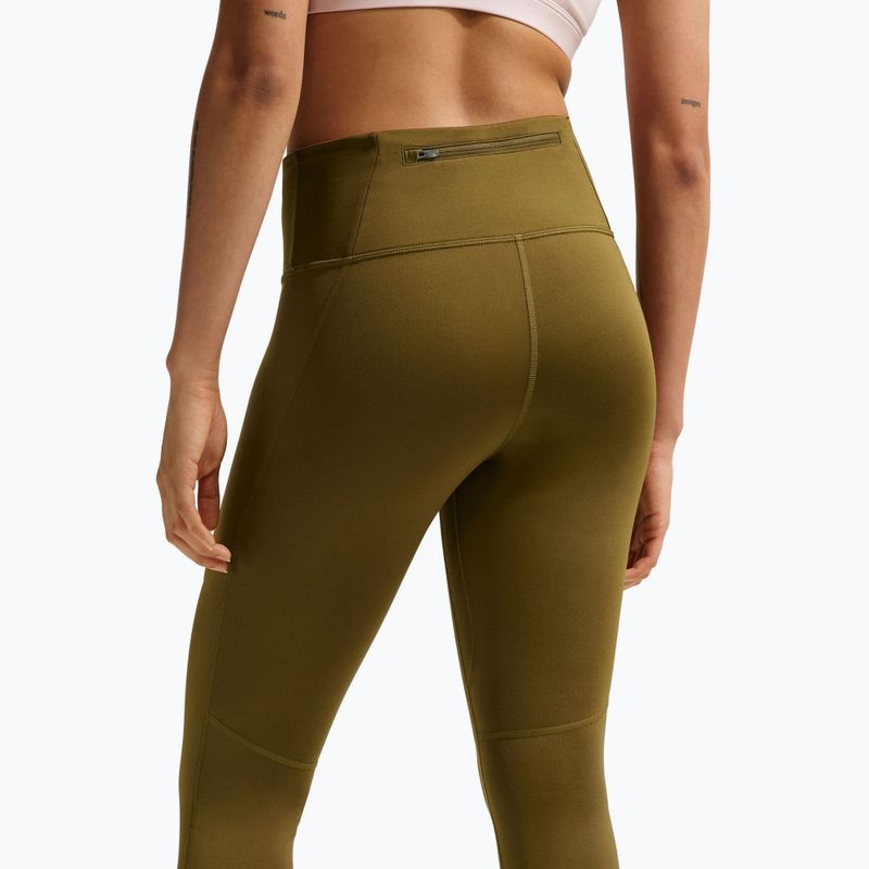 Women's running leggings Nike Tempo High-Waisted 7/8 olive flak 4