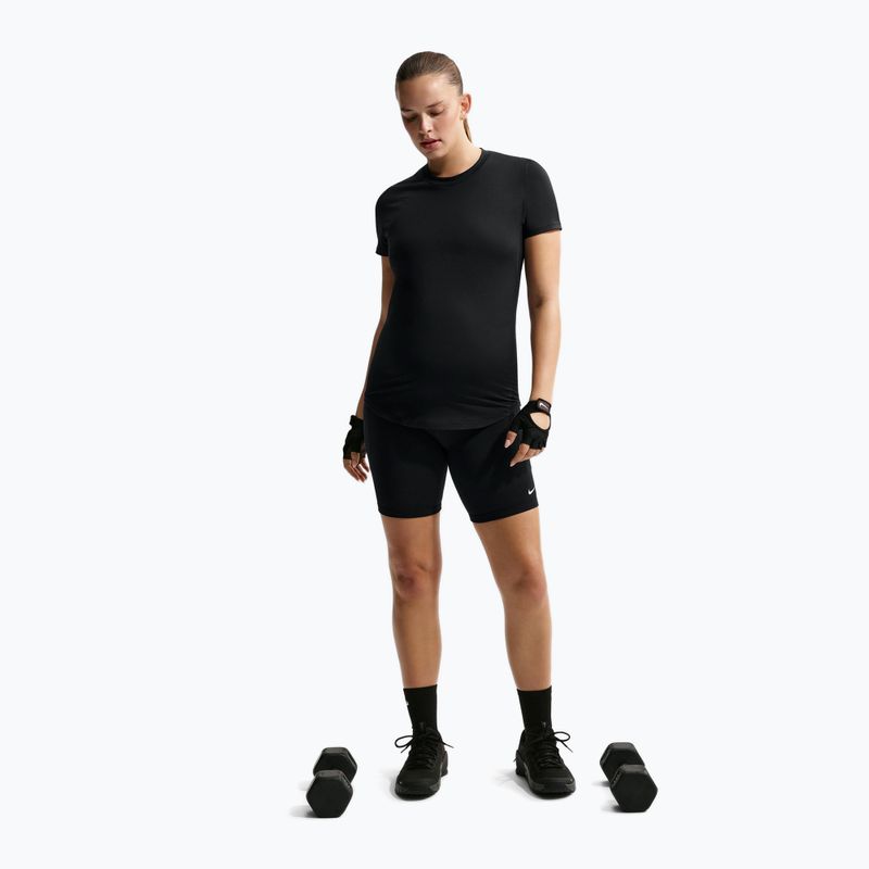 Women's shorts Nike One Maternity High-Waisted 8" black/white 2