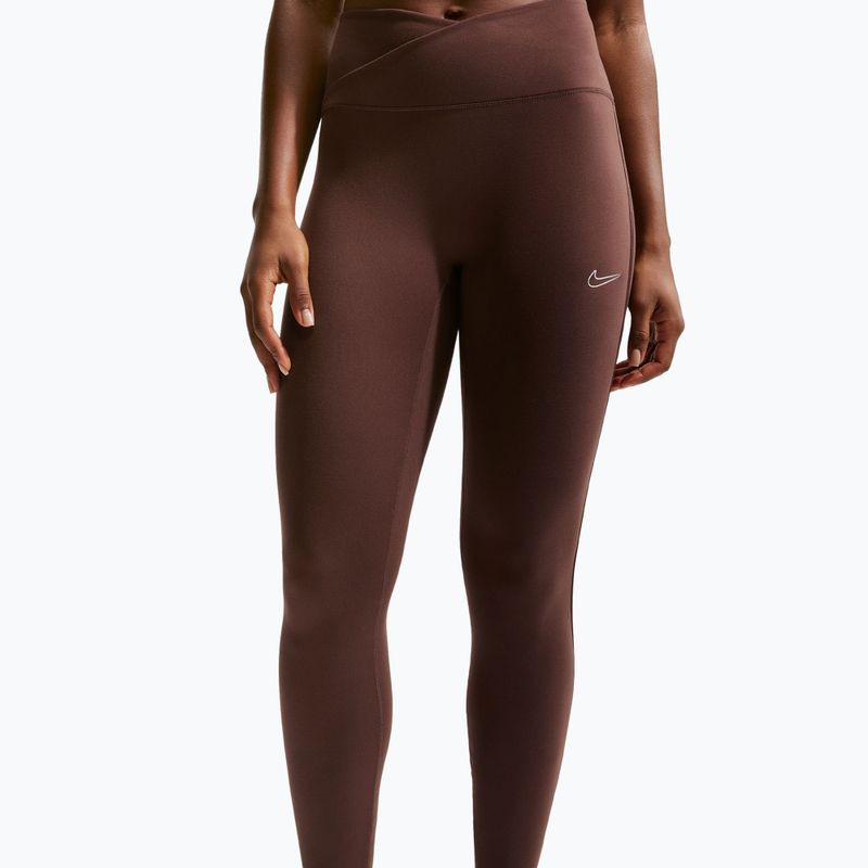 Women's leggings Nike One High-Waisted Seamless light chocolate 4