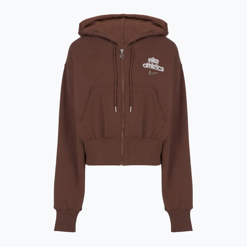 Women's sweatshirt Nike Phoenix Full-Zip Hoodie light chocolate 6