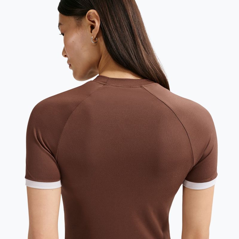 Women's T-shirt Nike Gloss Fitted Top light chocolate 4
