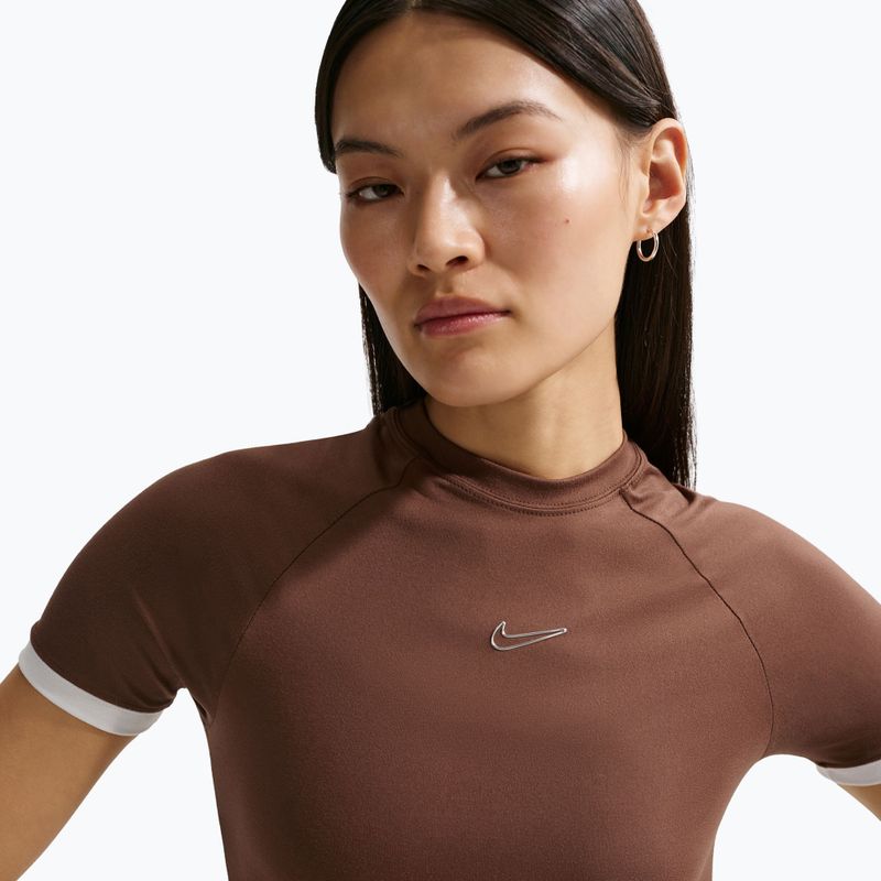 Women's T-shirt Nike Gloss Fitted Top light chocolate 5