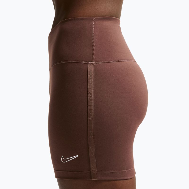 Women's shorts Nike One Biker 5" light chocolate 5