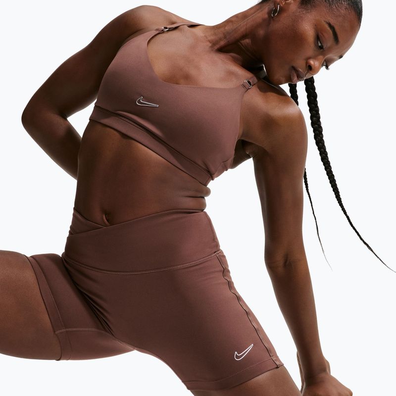 Women's shorts Nike One Biker 5" light chocolate 7