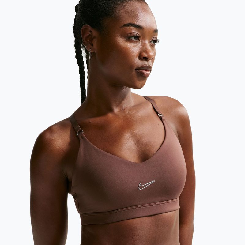 Training bra Nike Indy Padded Gloss light chocolate