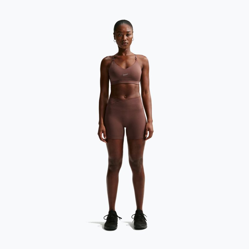 Training bra Nike Indy Padded Gloss light chocolate 2