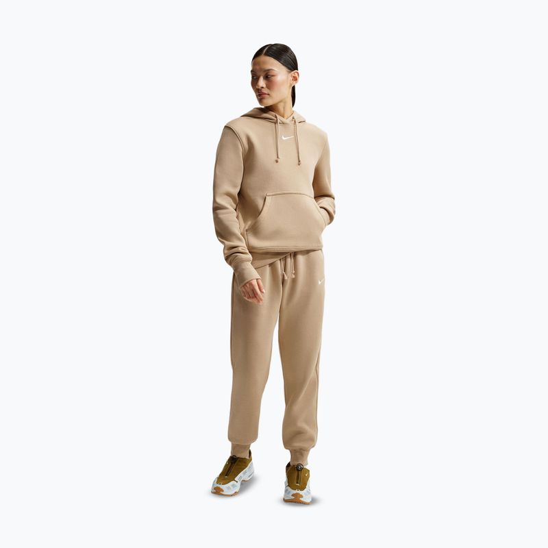 Women's trousers Nike Sportswear Phoenix Fleece Mid-Rise linen/sail 2