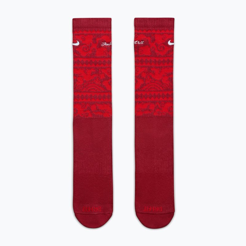 Socks Nike Everyday Plus Cushioned Crew team crimson/metallic silver 2