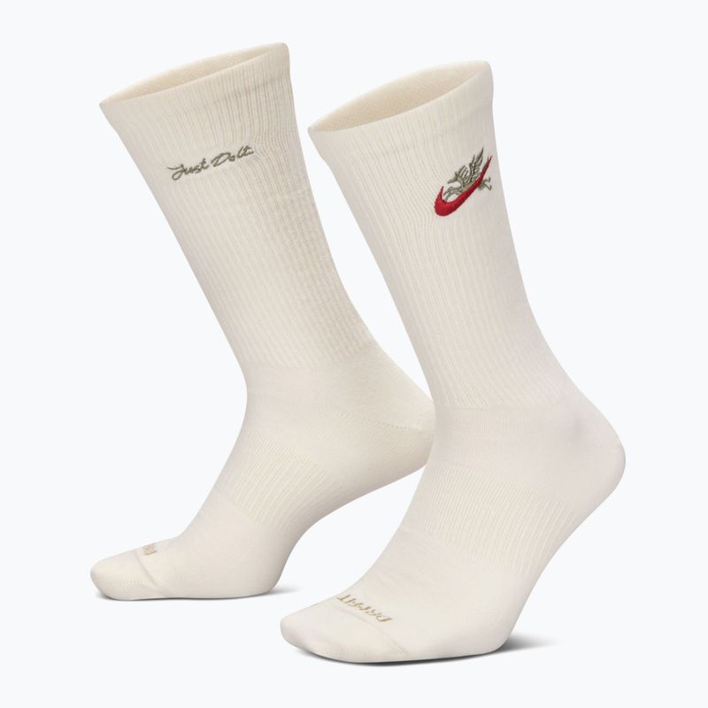 Socks Nike Everyday Plus Crew 3 pairs sail/neutral olive/team crimson