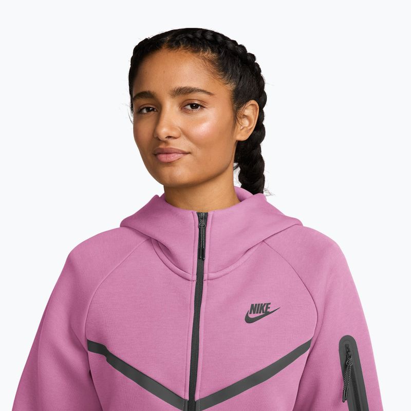 Women's sweatshirt Nike Sportswear Tech Fleece Windrunner light magenta/black 3