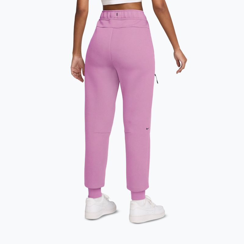 Women's trousers Nike Sportswear Tech Fleece Mid-Rise light magenta/black 2