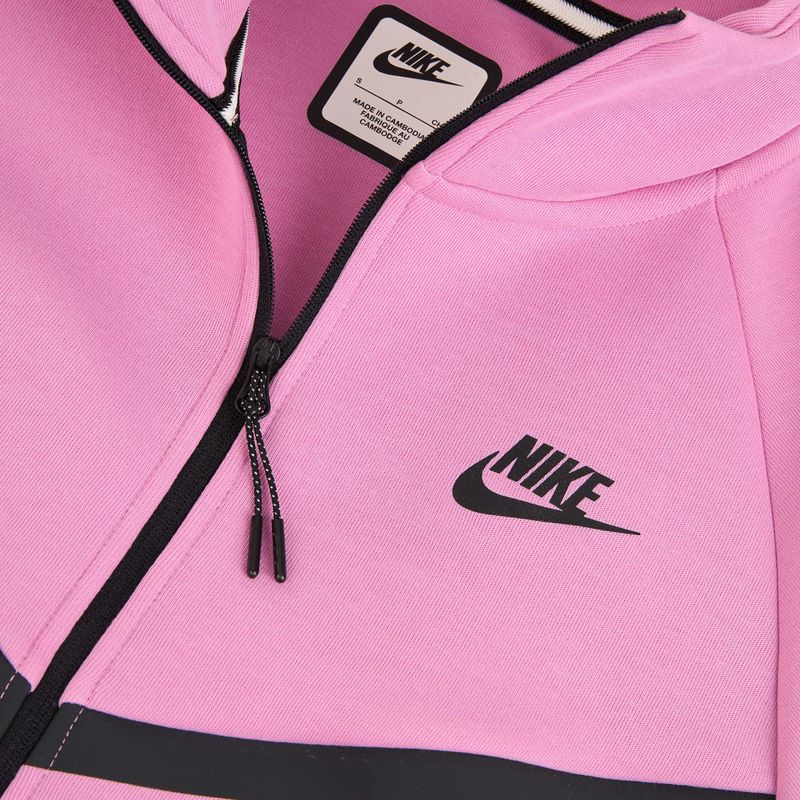Women's sweatshirt Nike Sportswear Tech Fleece Windrunner light magenta/black 6