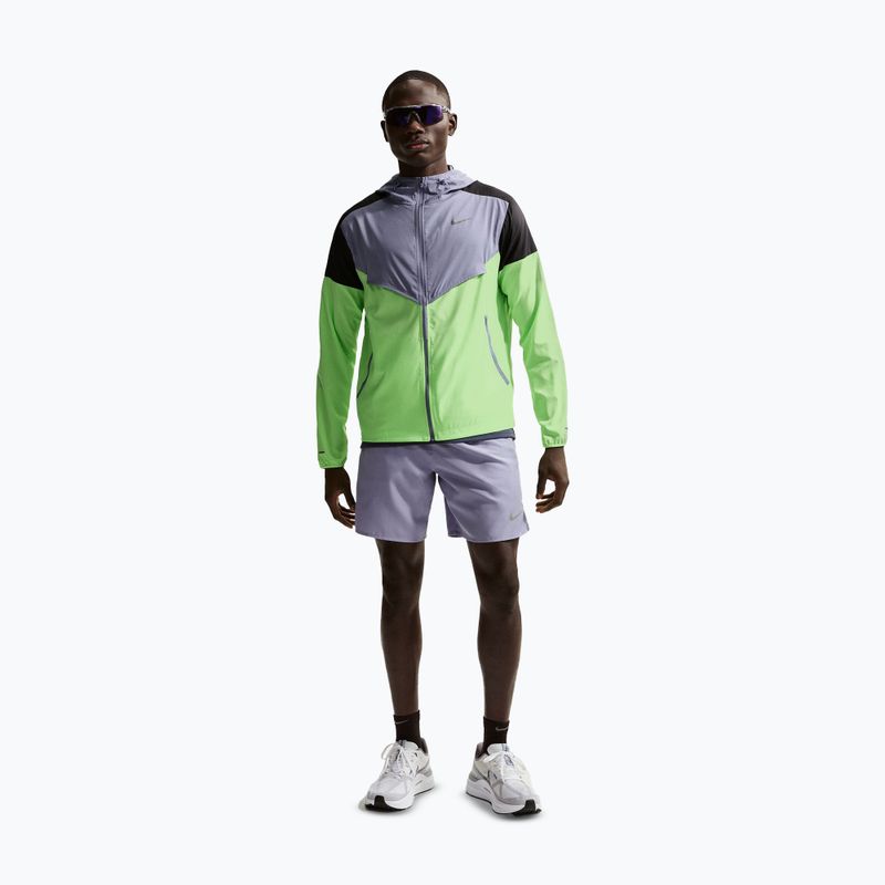 Men's running jacket Nike Impossibly Light Windrunner iron purple/black/lime blast 2