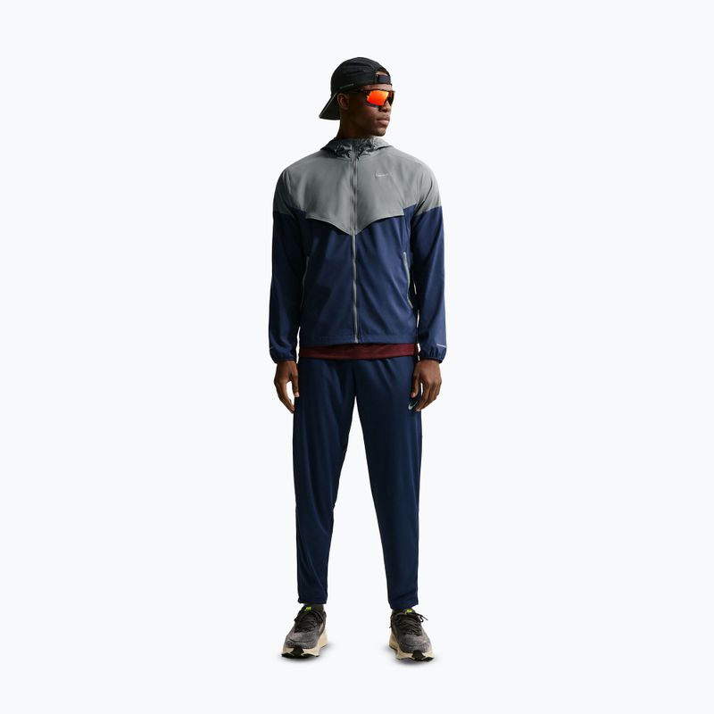Men's running jacket Nike Impossibly Light Windrunner smoke grey/smoke grey/midnight navy 2