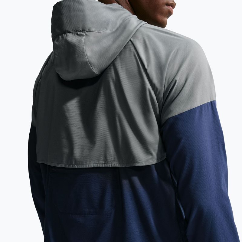 Men's running jacket Nike Impossibly Light Windrunner smoke grey/smoke grey/midnight navy 5