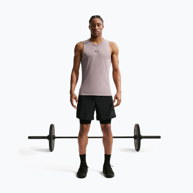 Men's training T-shirt Nike Pro Training Dri-Fit light violet ore/black 2