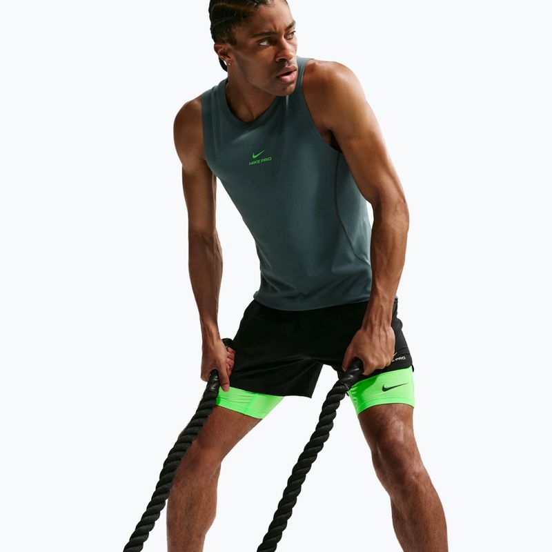 Men's training shorts Nike Pro Dri-Fit Fitness Long green strike/black 6