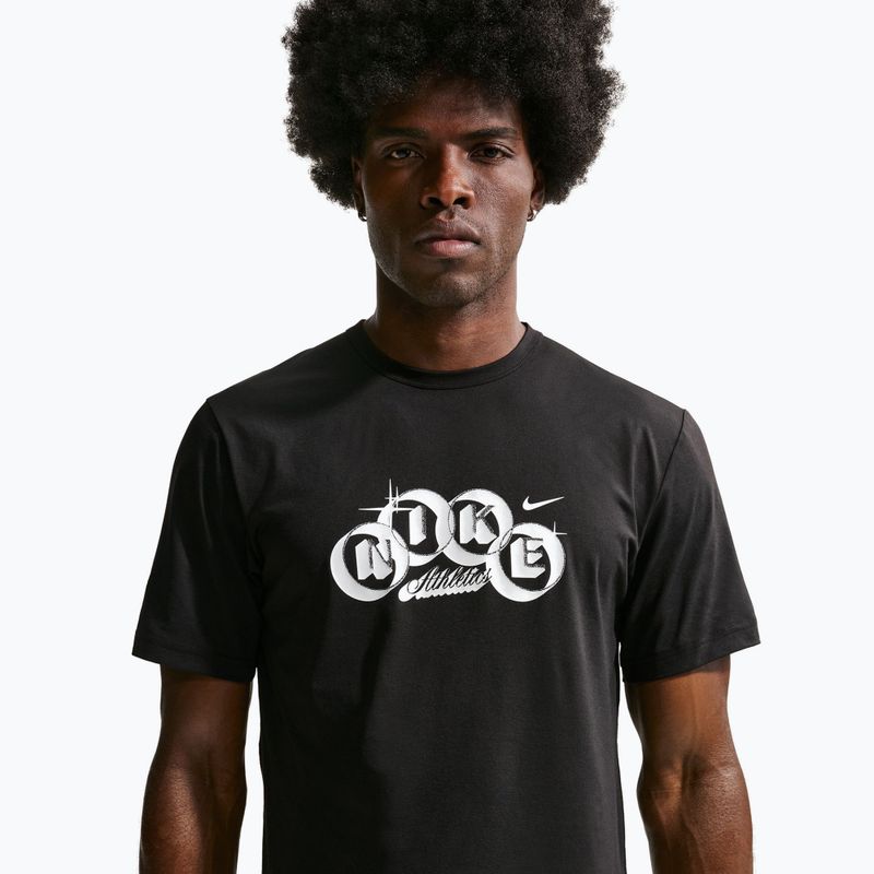 Men's training T-shirt Nike Hyverse Dri-Fit Training black/white 4