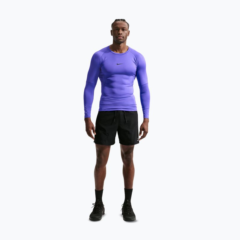 Men's training long sleeve Nike Pro Dri-Fit Tight Fitness persian violet/black 2