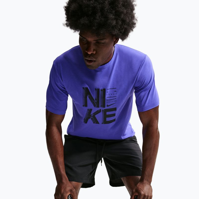 Men's training T-shirt Nike Hyverse Dri-Fit Persian violet/black 4