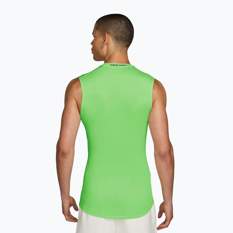Men's training T-shirt Nike Pro Dri-Fit Tight Sleeveless Fitness green strike/black 2