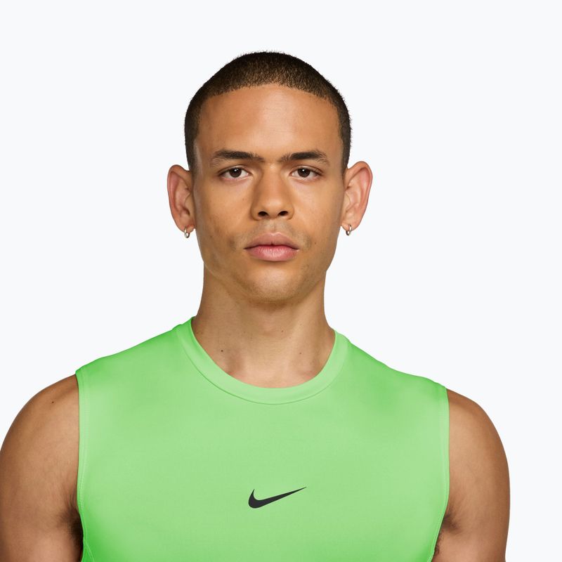 Men's training T-shirt Nike Pro Dri-Fit Tight Sleeveless Fitness green strike/black 3
