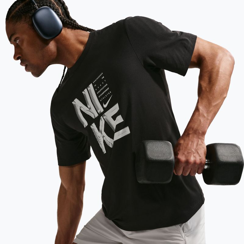 Men's training T-shirt Nike Hyverse Dri-Fit Persian black/white 5