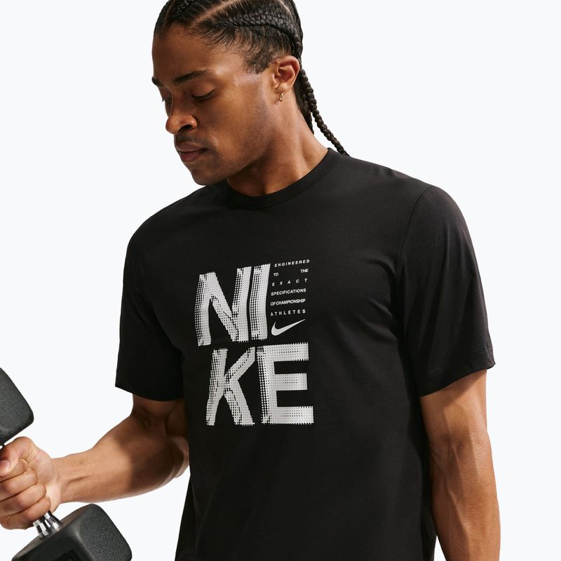 Men's training T-shirt Nike Hyverse Dri-Fit Persian black/white 6
