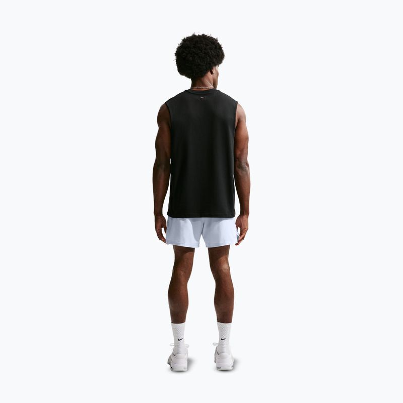 Men's training shorts Nike N.A.C. Dri-Fit 5" hydrogen blue/black/light armory blue 3