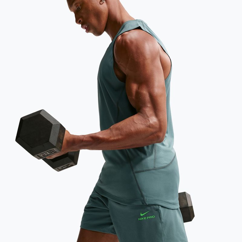 Men's shorts Nike Pro Training Dri-Fit 6" mineral slate/green strike 6