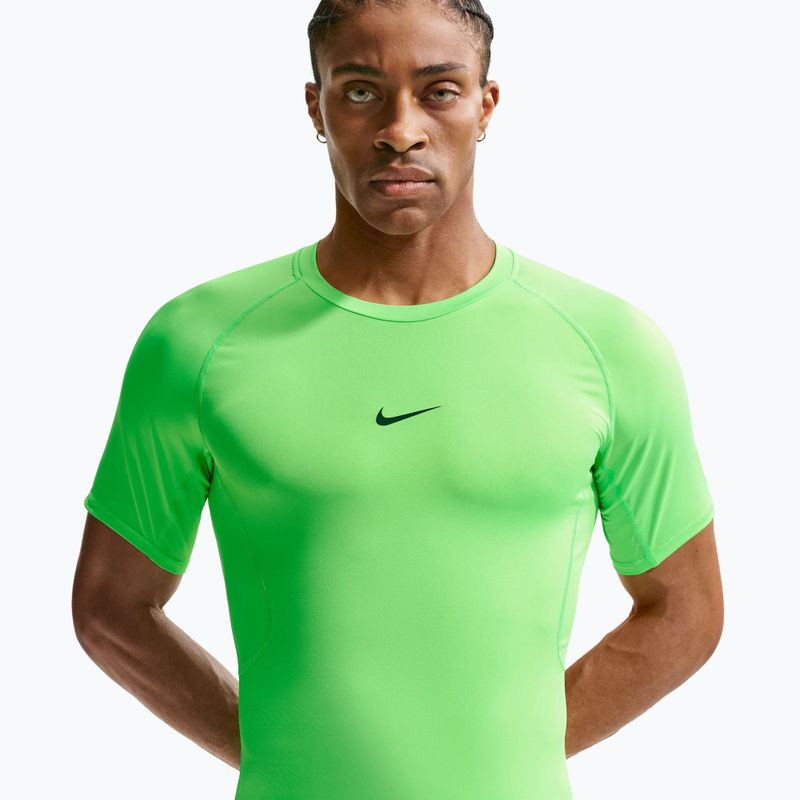 Men's training T-shirt Nike Pro Dri-Fit Tight Fitness green strike/black 4