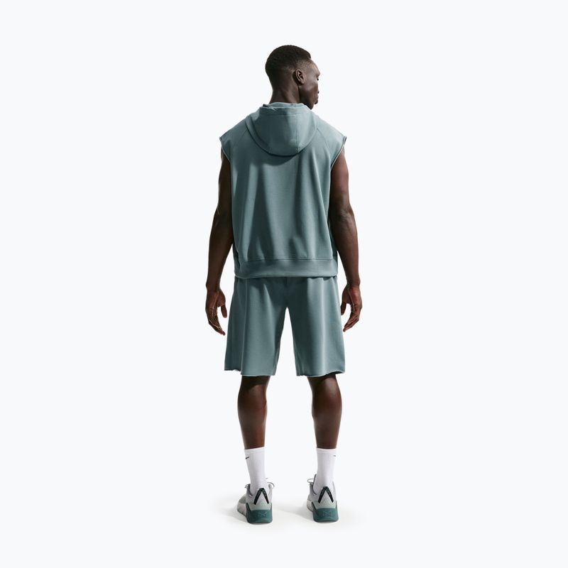 Men's training sweatshirt Nike Athletic Club Dri-Fit Sleeveless Hoodie mineral slate/mineral slate 3