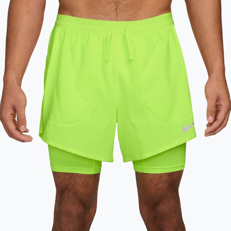 Men's running shorts Nike Stride Dri-Fit Hybrid 5" volt ice