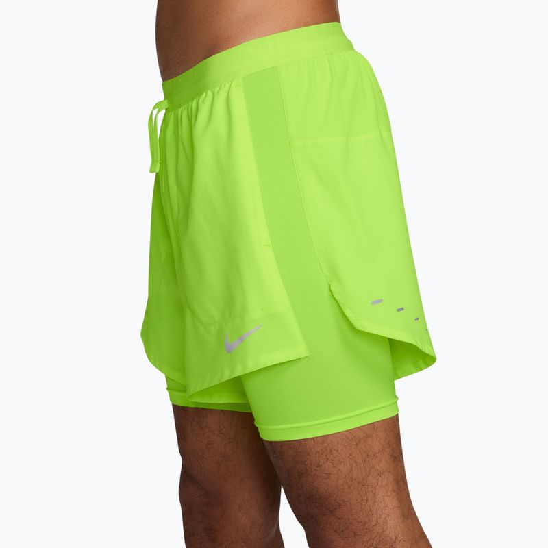 Men's running shorts Nike Stride Dri-Fit Hybrid 5" volt ice 3
