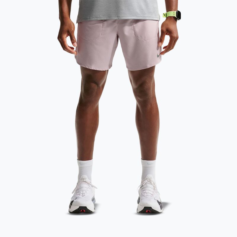 Men's running shorts Nike Stride Dri-Fit Brief-Lined 7" particle rose