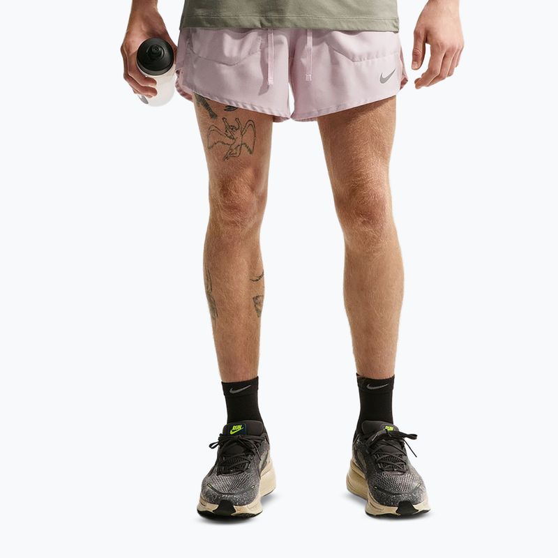 Men's Nike Stride Dri-Fit Brief-Lined 5" Shorts in Particle Rose