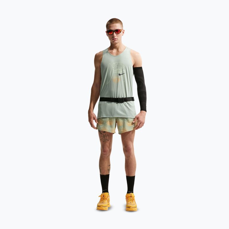 Men's running T-shirt Nike Stride Dri-Fit ADV jade horizon/linen 2