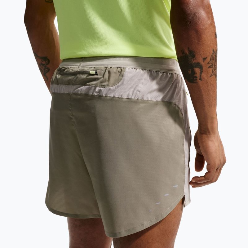 Men's running shorts Nike Stride Dri-Fit Brief-Lined 5" light army/spruce fog 4